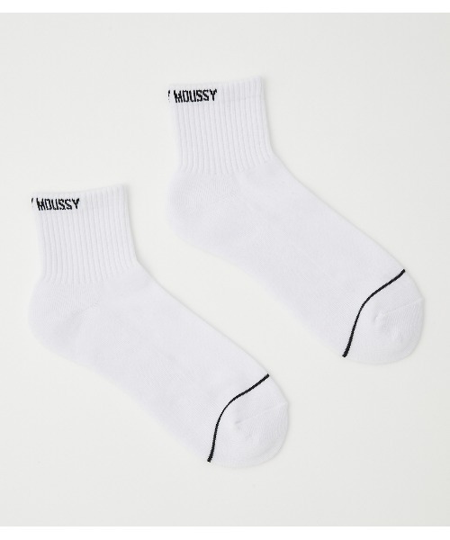 AZUL by moussy（アズールバイマウジー）の「AZUL LOGO LOW CUT SOCKS/AZULロゴローカットソックス（ソックス/靴下・メンズ・ホワイト/ブラック・FREE）」の3枚目の写真