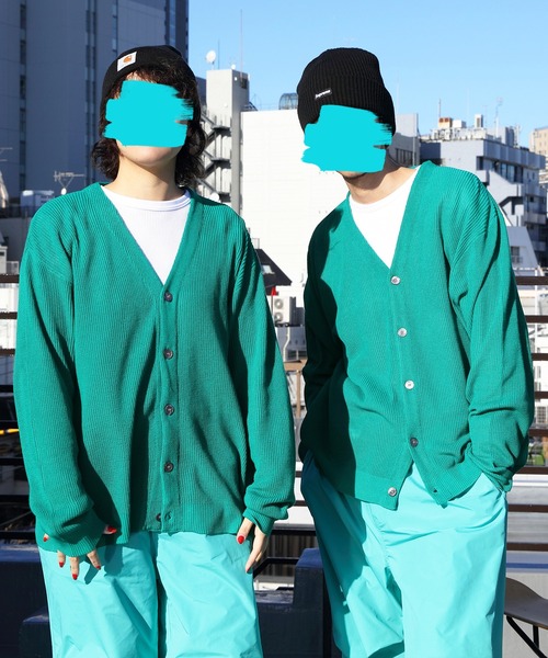 ８(eight)（エイト）の「12ゲージ畦編みニットカーディガン（カーディガン/ボレロ・メンズ・ブラック/ブルー/グリーン/ナチュラル/グリーン系その他/マスタード・MEDIUM/LARGE）」の4枚目の写真