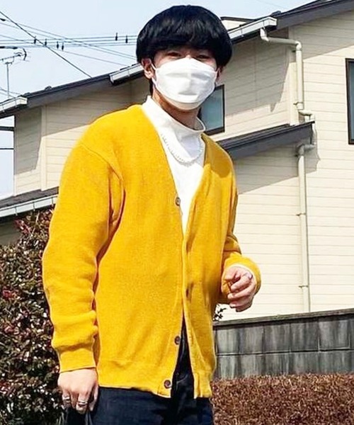 ８(eight)（エイト）の「12ゲージ畦編みニットカーディガン（カーディガン/ボレロ・メンズ・ブラック/ブルー/グリーン/ナチュラル/グリーン系その他/マスタード・MEDIUM/LARGE）」の6枚目の写真