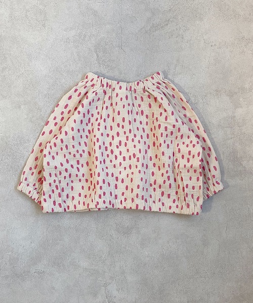 CALMIA（カルミア）の「ダブルガーゼ2WAYブラウス（70～90cm）（シャツ/ブラウス・キッズ・ライトブルー/オフホワイト・90/80/70）」の9枚目の写真