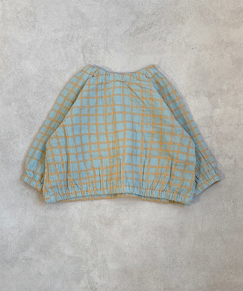 CALMIA（カルミア）の「ダブルガーゼ2WAYブラウス（70～90cm）（シャツ/ブラウス・キッズ・ライトブルー/オフホワイト・90/80/70）」の11枚目の写真