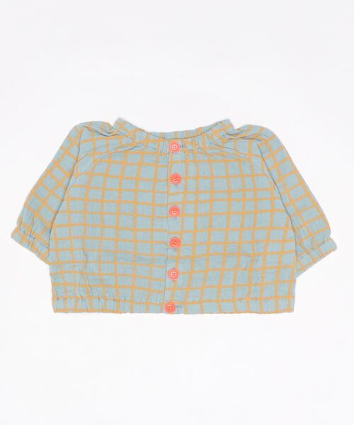 CALMIA（カルミア）の「ダブルガーゼ2WAYブラウス（70～90cm）（シャツ/ブラウス・キッズ・ライトブルー/オフホワイト・90/80/70）」の6枚目の写真