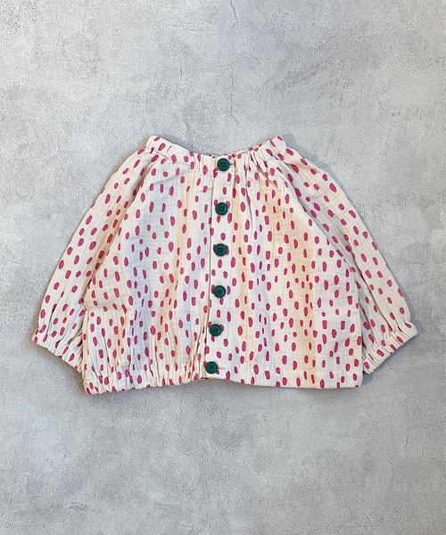 CALMIA（カルミア）の「ダブルガーゼ2WAYブラウス（70～90cm）（シャツ/ブラウス・キッズ・ライトブルー/オフホワイト・90/80/70）」の12枚目の写真