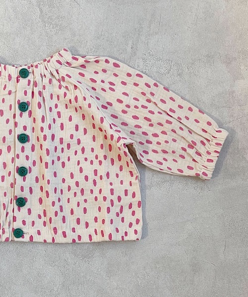 CALMIA（カルミア）の「ダブルガーゼ2WAYブラウス（70～90cm）（シャツ/ブラウス・キッズ・ライトブルー/オフホワイト・90/80/70）」の14枚目の写真