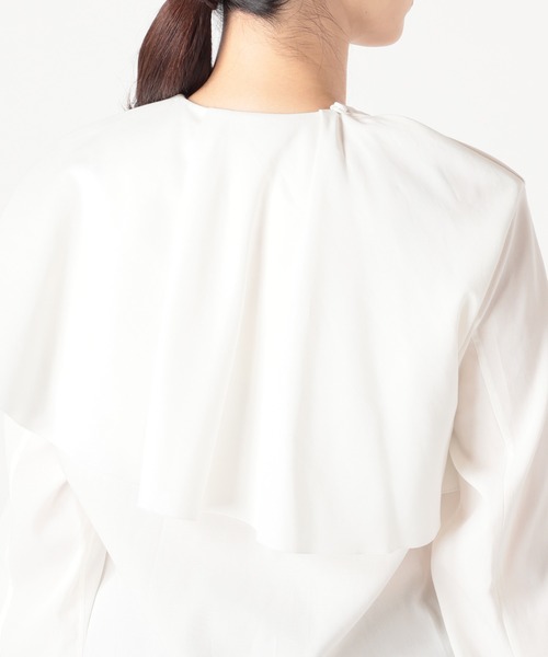 VERMEIL par iena アシンメトリーケープ風ブラウス VERMEIL par iena アシンメトリーケープ風ブラウス