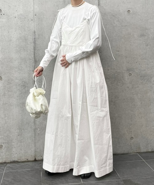 PERNA(ペルナ)の「ロングキャミワンピース(ワンピース・レディース・ホワイト/ブラック/カーキ・M/L)」の17枚目の写真