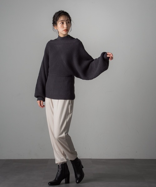 Droite lautreamont(ドロワットロートレアモン)の「ベロアジョガーパンツ≪洗える≫(カーゴパンツ・レディース・ベージュ/オフホワイト・S/M)」の4枚目の写真