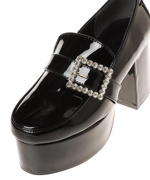 INGNI（イング）の「プラットフォーム／ビジューバックルローファー（パンプス・レディース・ブラック・M/L）」の6枚目の写真