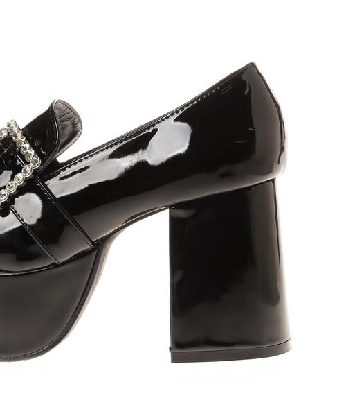 INGNI（イング）の「プラットフォーム／ビジューバックルローファー（パンプス・レディース・ブラック・M/L）」の7枚目の写真