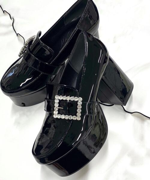 INGNI（イング）の「プラットフォーム／ビジューバックルローファー（パンプス・レディース・ブラック・M/L）」の10枚目の写真