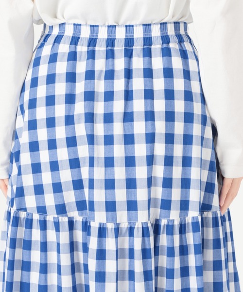 SLOBE IENA(スローブイエナ)の「ティアードロングスカート◆(スカート・レディース・ホワイト/ブルー・FREE)」の13枚目の写真