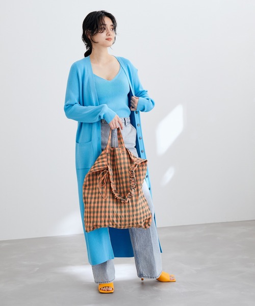 ADAM ET ROPE'（アダムエロペ）の「〈追加〉プリント2WAYバッグ（トートバッグ・レディース・サックスブルー/オレンジ/ブルー/イエロー/ブルー系その他4/ベージュ・FREE）」の20枚目の写真