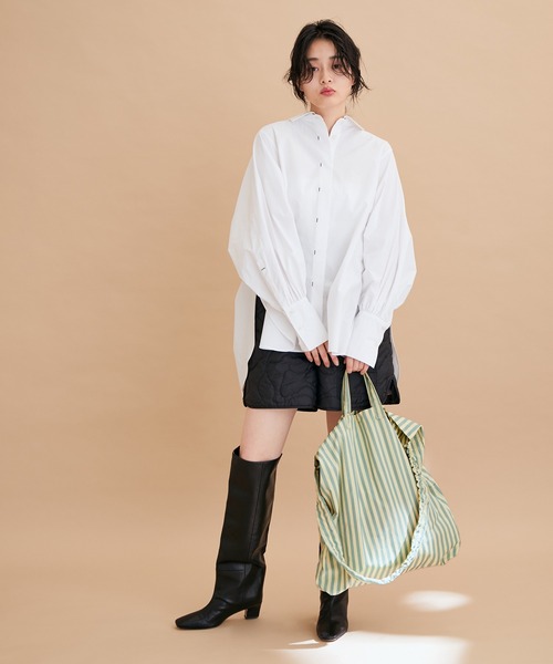 ADAM ET ROPE'（アダムエロペ）の「〈追加〉プリント2WAYバッグ（トートバッグ・レディース・サックスブルー/オレンジ/ブルー/イエロー/ブルー系その他4/ベージュ・FREE）」の22枚目の写真