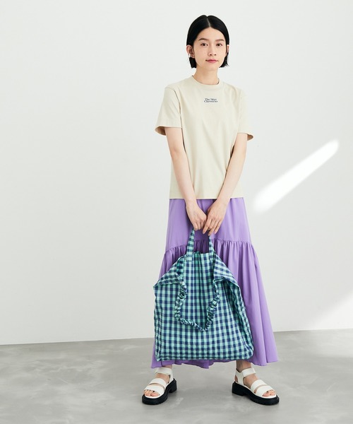 ADAM ET ROPE'（アダムエロペ）の「〈追加〉プリント2WAYバッグ（トートバッグ・レディース・サックスブルー/オレンジ/ブルー/イエロー/ブルー系その他4/ベージュ・FREE）」の18枚目の写真