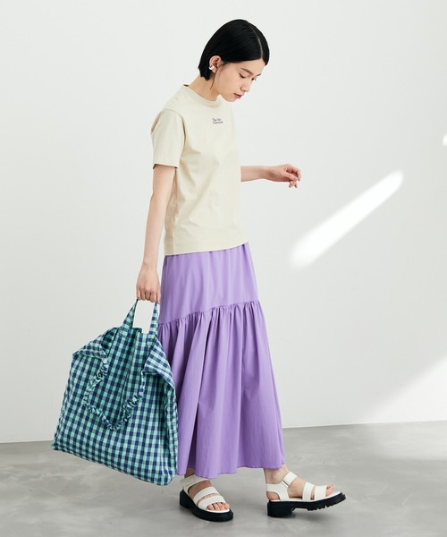 ADAM ET ROPE'（アダムエロペ）の「〈追加〉プリント2WAYバッグ（トートバッグ・レディース・サックスブルー/オレンジ/ブルー/イエロー/ブルー系その他4/ベージュ・FREE）」の8枚目の写真