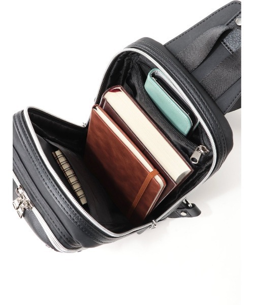 semantic design(セマンティックデザイン)の「セマンティックデザイン/semantic design デニム調 ボディーバッグ(ボディバッグ/ウエストポーチ・メンズ・ブラック/ブルー・FREE)」の13枚目の写真