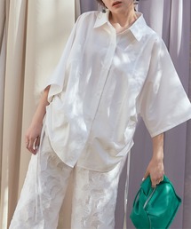 titivate | ｻｲﾄﾞﾄﾞﾛｰｽﾄﾘﾝｸﾞｵｰﾊﾞｰｼｬﾂ(シャツ/ブラウス)