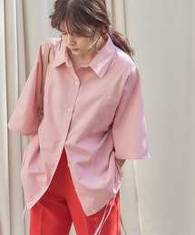 titivate | ｻｲﾄﾞﾄﾞﾛｰｽﾄﾘﾝｸﾞｵｰﾊﾞｰｼｬﾂ(シャツ/ブラウス)