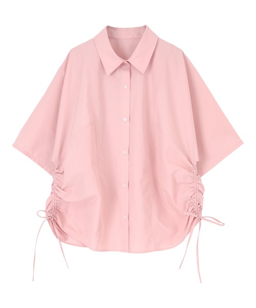 titivate（ティティベイト）の「ｻｲﾄﾞﾄﾞﾛｰｽﾄﾘﾝｸﾞｵｰﾊﾞｰｼｬﾂ（シャツ/ブラウス・レディース・オフホワイト/ピンク/イエロー/ライトブルー・FREE）」の8枚目の写真