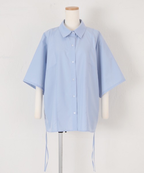 titivate（ティティベイト）の「ｻｲﾄﾞﾄﾞﾛｰｽﾄﾘﾝｸﾞｵｰﾊﾞｰｼｬﾂ（シャツ/ブラウス・レディース・オフホワイト/ピンク/イエロー/ライトブルー・FREE）」の18枚目の写真