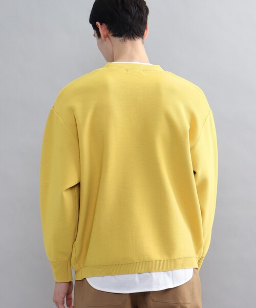 THE SHOP TK （ザ ショップ ティーケー ）の「◆【ビッグシルエット】ポリニットカーディガン（カーディガン/ボレロ・メンズ・ブラック/イエロー/ベージュ/ダークグリーン・04/02/03）」の5枚目の写真