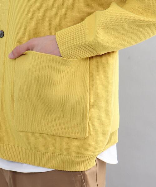 THE SHOP TK （ザ ショップ ティーケー ）の「◆【ビッグシルエット】ポリニットカーディガン（カーディガン/ボレロ・メンズ・ブラック/イエロー/ベージュ/ダークグリーン・04/02/03）」の14枚目の写真