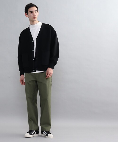 THE SHOP TK （ザ ショップ ティーケー ）の「◆【ビッグシルエット】ポリニットカーディガン（カーディガン/ボレロ・メンズ・ブラック/イエロー/ベージュ/ダークグリーン・04/02/03）」の11枚目の写真