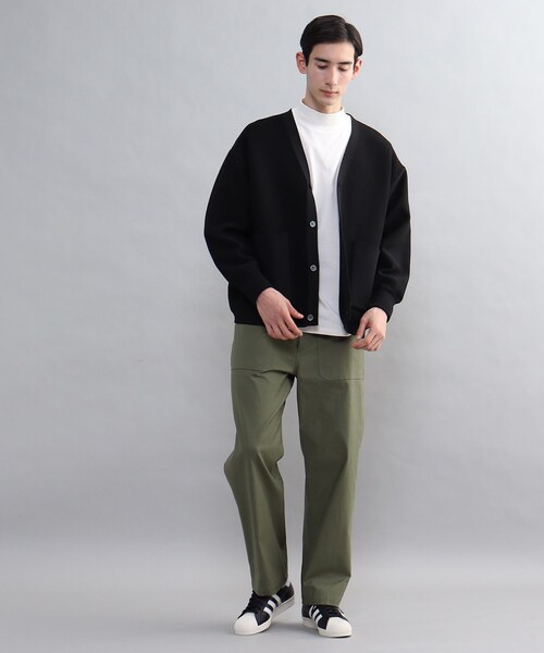 THE SHOP TK （ザ ショップ ティーケー ）の「◆【ビッグシルエット】ポリニットカーディガン（カーディガン/ボレロ・メンズ・ブラック/イエロー/ベージュ/ダークグリーン・04/02/03）」の22枚目の写真