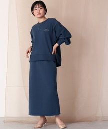 【SET ITEM】スウェット＋スカート ロゴシシュウセットアップ