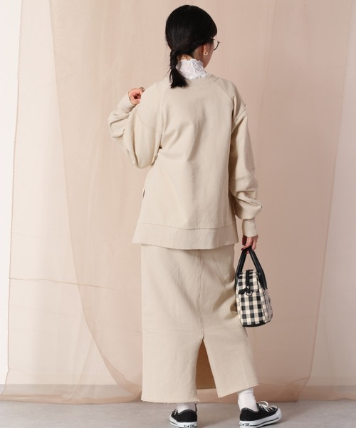 cepo（セポ）の「【SET ITEM】スウェット＋スカート ロゴシシュウセットアップ（ワンピース・レディース・ミント/ネイビー/ベージュ・M）」の8枚目の写真