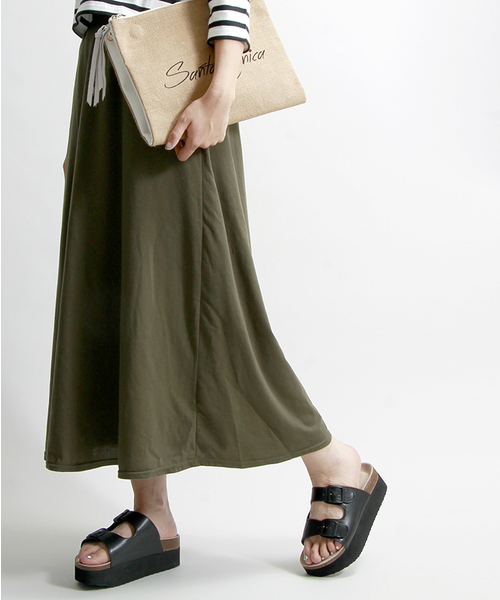 WEGO（ウィゴー）の「WEGO/カットマキシスカート（スカート・レディース・ホワイト系その他/ブラック/杢グレー/ブルー系その他/カーキ・FREE）」の4枚目の写真