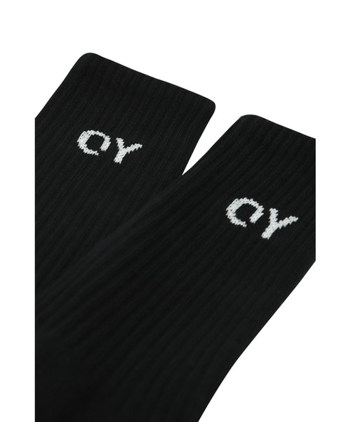 OY(オーワイ)の「『OY/オーワイ』BASIC LOGO SOCKS/ベーシックロゴソックス(ソックス/靴下・メンズ・ブラック/ホワイト・FREE)」の5枚目の写真