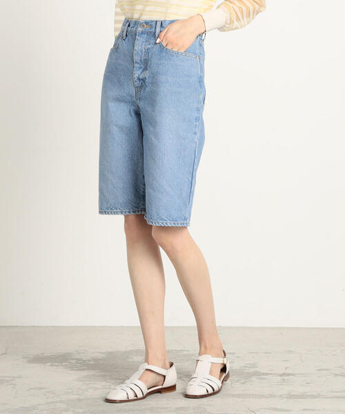 TOMORROWLAND （トゥモローランド）の「コットンデニム ハーフパンツ（その他パンツ・レディース・ライトブルー/ブラック・36/34/32）」の7枚目の写真