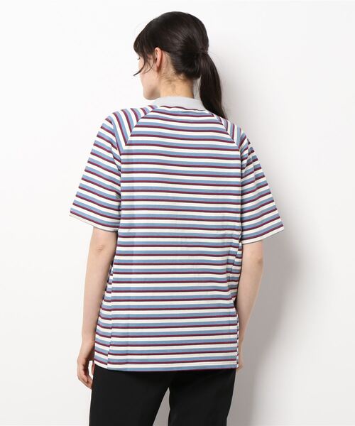 KRIFF MAYER Lady's Collection(クリフメイヤーレディースコレクション)の「モックネックボーダーT(Tシャツ/カットソー・レディース・イエロー/ブラウン/サックスブルー/グリーン・MEDIUM/LARGE)」の6枚目の写真