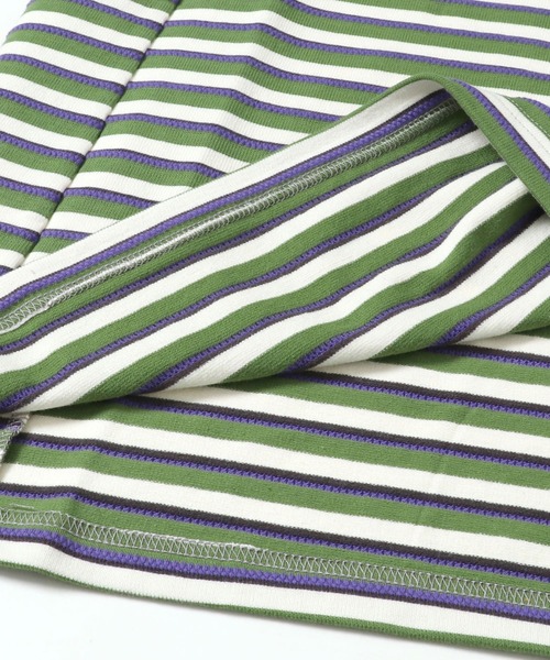 KRIFF MAYER Lady's Collection(クリフメイヤーレディースコレクション)の「モックネックボーダーT(Tシャツ/カットソー・レディース・イエロー/ブラウン/サックスブルー/グリーン・MEDIUM/LARGE)」の14枚目の写真