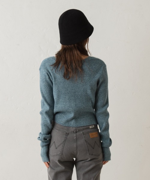 Kastane(カスタネ)の「サムホールMIXチビカーディガン(カーディガン/ボレロ・レディース・オレンジ/ブルー・FREE)」の16枚目の写真