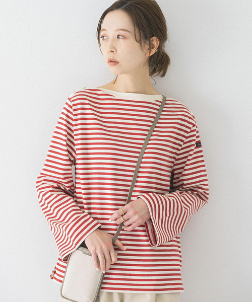 URBAN RESEARCH ROSSO WOMEN(アーバンリサーチ ロッソ)の「Le minor PATRICIA Boat/Neck Flare(Tシャツ/カットソー・レディース・ブラック系その他/レッド・SMALL)」の1枚目の写真