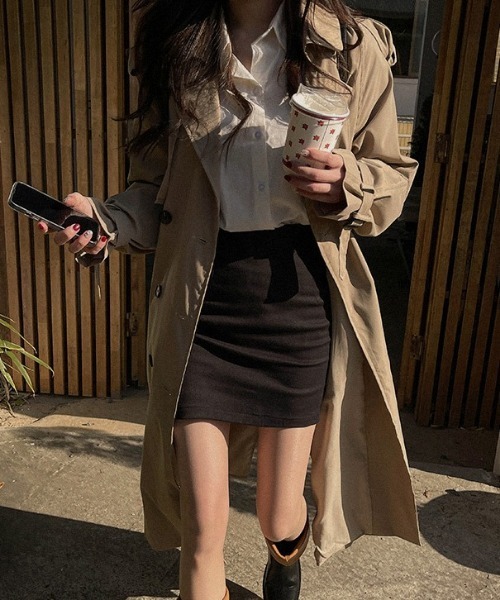SONA(ソナ)の「SONYUNARA カラーネックトレンチコート(トレンチコート・レディース・ベージュ・FREE)」の3枚目の写真