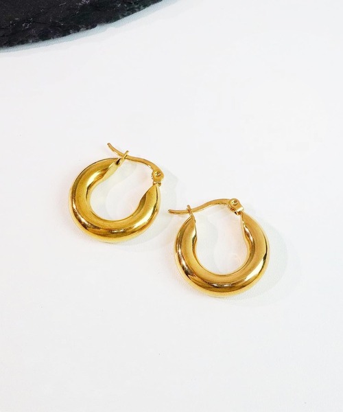 セール】blackdia ocean ステンレスフープピアス幅5mm（ピアス（両耳用