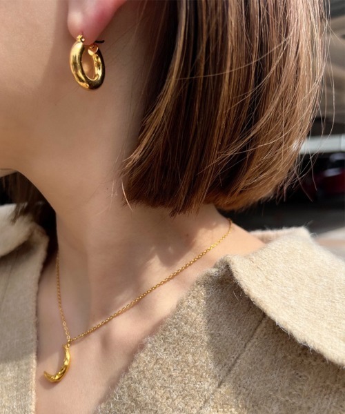 blackdia ocean（ブラックダイヤオーシャン）の「blackdia ocean ステンレスフープピアス幅5mm（ピアス（両耳用）・レディース・シルバー/ゴールド・#10/#15/#20）」の18枚目の写真