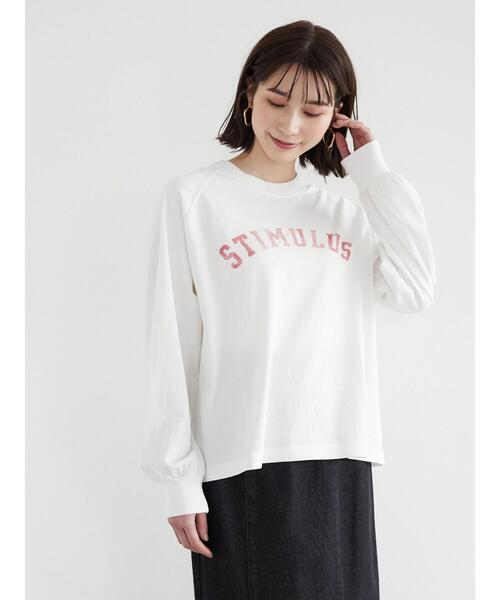 Green　Parks（グリーンパークス）の「ピグメントロゴプルオーバー（Tシャツ/カットソー・レディース・グリーン/グレー/オフホワイト・FREE）」の7枚目の写真