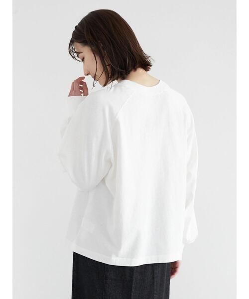 Green　Parks（グリーンパークス）の「ピグメントロゴプルオーバー（Tシャツ/カットソー・レディース・グリーン/グレー/オフホワイト・FREE）」の9枚目の写真