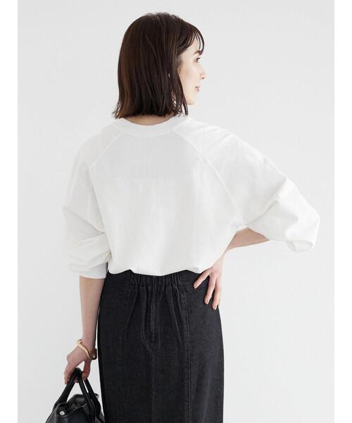 Green　Parks（グリーンパークス）の「ピグメントロゴプルオーバー（Tシャツ/カットソー・レディース・グリーン/グレー/オフホワイト・FREE）」の11枚目の写真