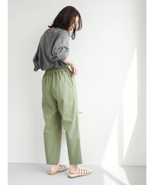 Green　Parks（グリーンパークス）の「ピグメントロゴプルオーバー（Tシャツ/カットソー・レディース・グリーン/グレー/オフホワイト・FREE）」の22枚目の写真