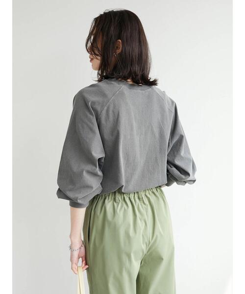 Green　Parks（グリーンパークス）の「ピグメントロゴプルオーバー（Tシャツ/カットソー・レディース・グリーン/グレー/オフホワイト・FREE）」の20枚目の写真