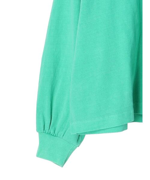 Green　Parks（グリーンパークス）の「ピグメントロゴプルオーバー（Tシャツ/カットソー・レディース・グリーン/グレー/オフホワイト・FREE）」の15枚目の写真