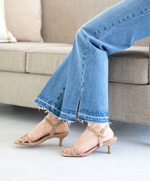 SLOBE IENA(スローブイエナ)の「《追加》SLOBE IENA クロスヒールサンダル(サンダル・レディース・ブラック/ベージュ・23cm/24.5cm/23.5cm/22.5cm/24cm)」の21枚目の写真