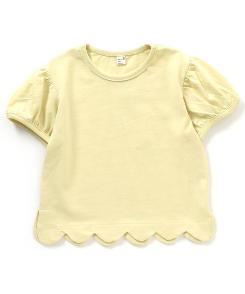 apres les cours(アプレレクール)の「パフ袖スカラップTシャツ(Tシャツ/カットソー・キッズ・ドット/アイボリー/ピンク/ブルー/その他2/イエロー・100/130/140/110/80/90/120)」の3枚目の写真