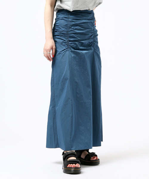 JOINT WORKS(ジョイントワークス)の「J-シャーリングギャザーロングスカート2(スカート・レディース・グレー/ブルー・SMALL/MEDIUM)」の9枚目の写真