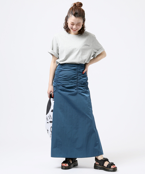 JOINT WORKS(ジョイントワークス)の「J-シャーリングギャザーロングスカート2(スカート・レディース・グレー/ブルー・SMALL/MEDIUM)」の10枚目の写真